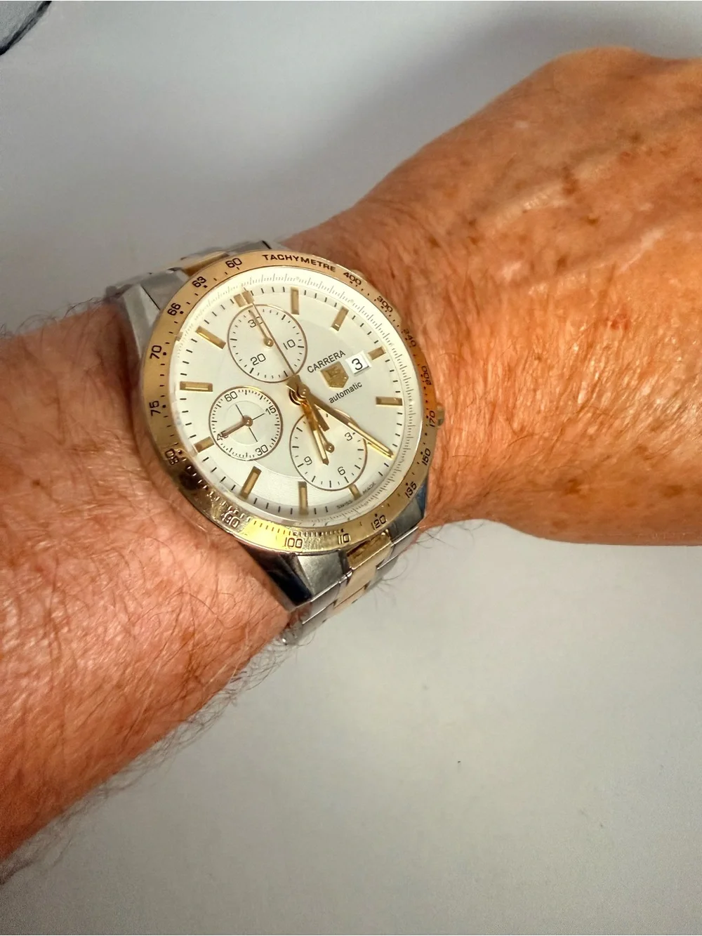 Tag Heuer Carrera Calibre 16 CV2050.BD0779 18K Gold Auto Chronograph Box Papers
